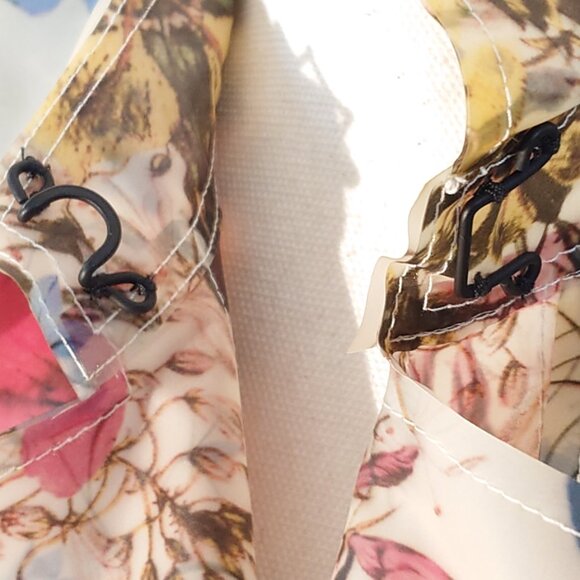 ERDEM Charlotta Multicolor Semi-Sheer Floral Trench Coat - Picture 8 of 14